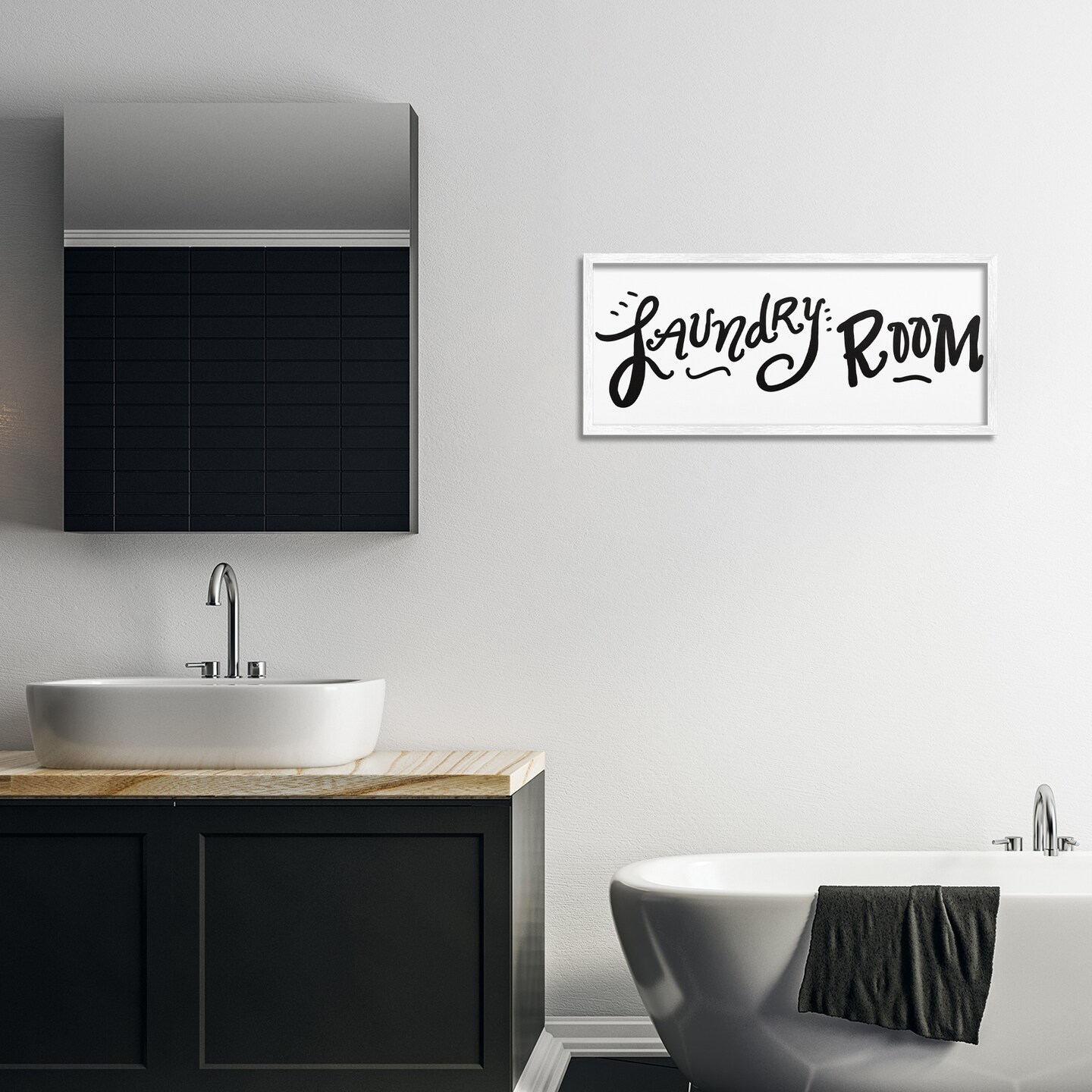 Stupell Industries Laundry Room Fun Typography Framed Giclee, design by SD Graphics Studio