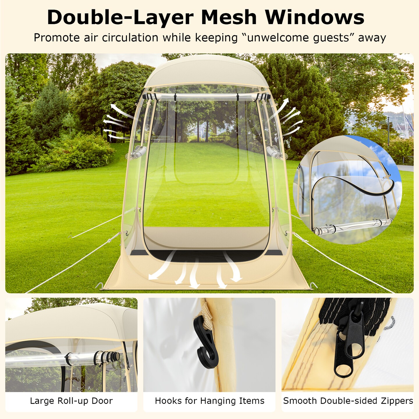 Transparent Pop-Up Bubble Tent Instant Setup Outdoor Camping Sports Shelter