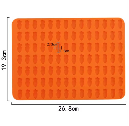 Easter Mini Carrot Silicone Mold - Chocolate, Hard Candy, Gummies