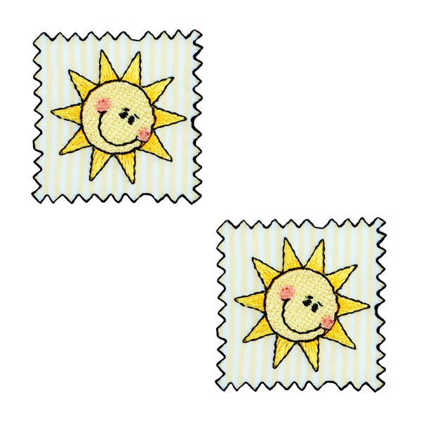 BaZooples Iron-on Patch Applique/Patch Sun Patch Pack of 2