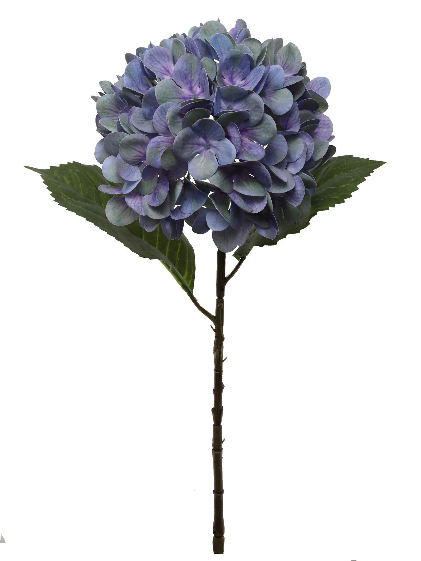 17.75" Artificial Hydrangea Stem with 8" Bloom – Realistic Faux Flower for Home Décor, Bouquets, and Floral Arrangements