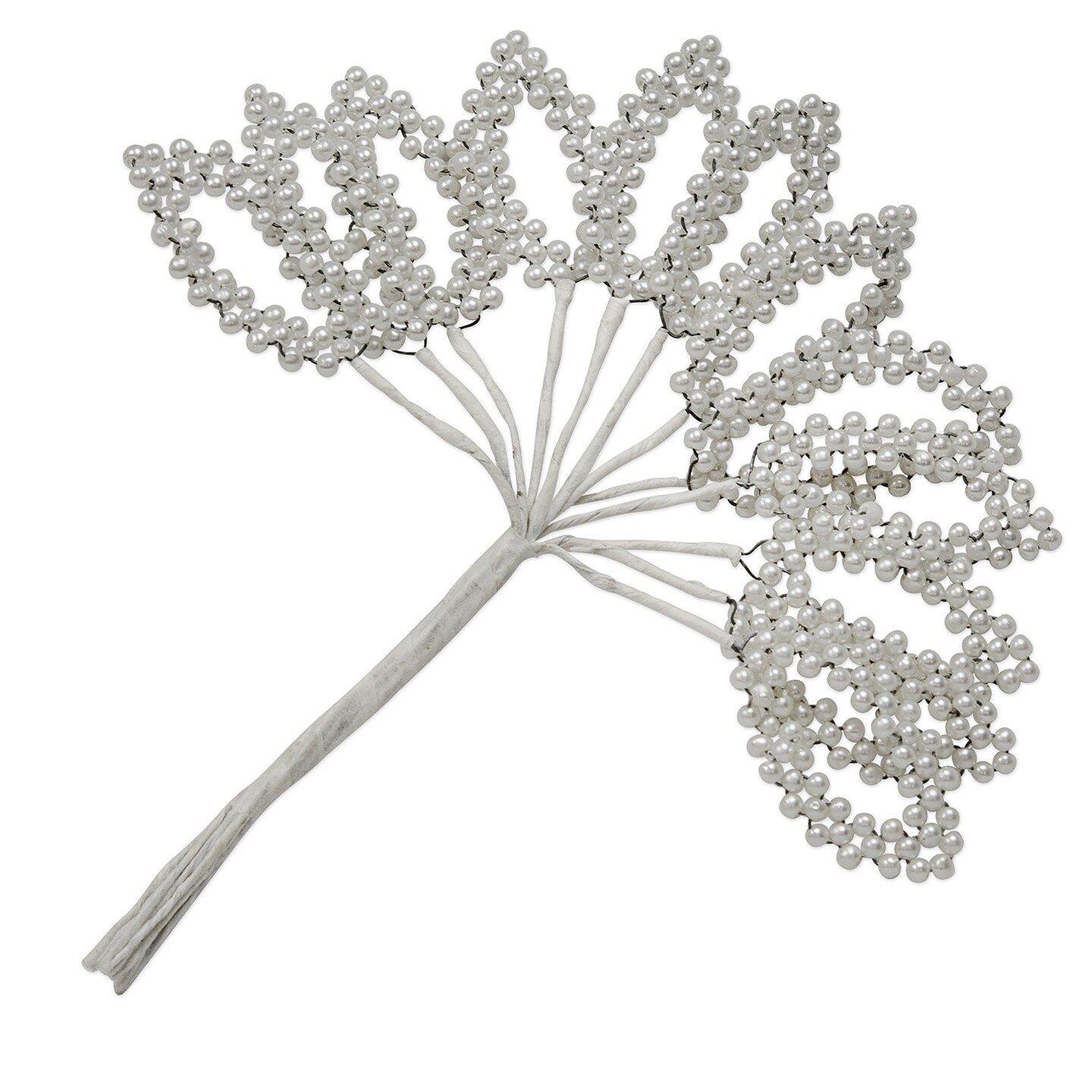 Vintage Pearl Leaves with Stem