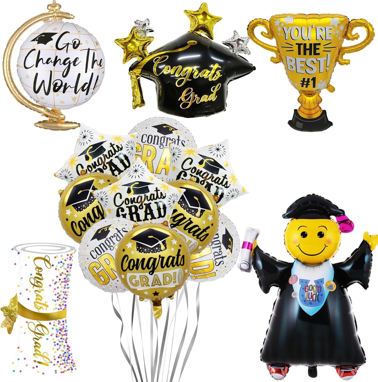 2026 Graduation Party Balloons Set – 14PCS Large Foil & Mylar Balloons ...