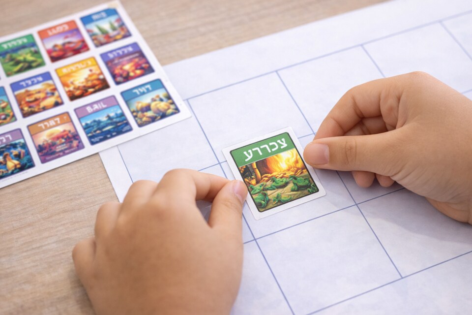 Animated Makkos Square Stickers – 6 Sheets of Motion Passover Plagues Stickers for Kids, Crafts & Jewish Learning