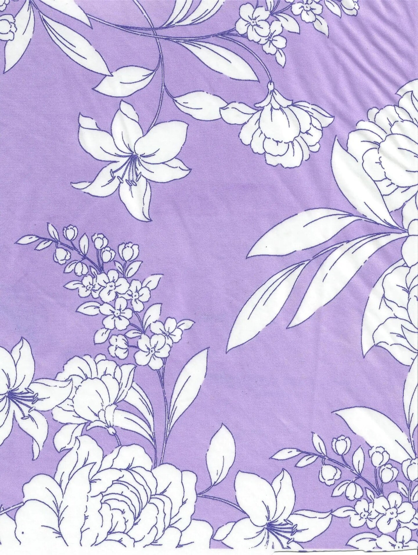 1 Yard DTY Floral Print Fabric 190 GSM Polyester Spandex Blend 58/60" Width
