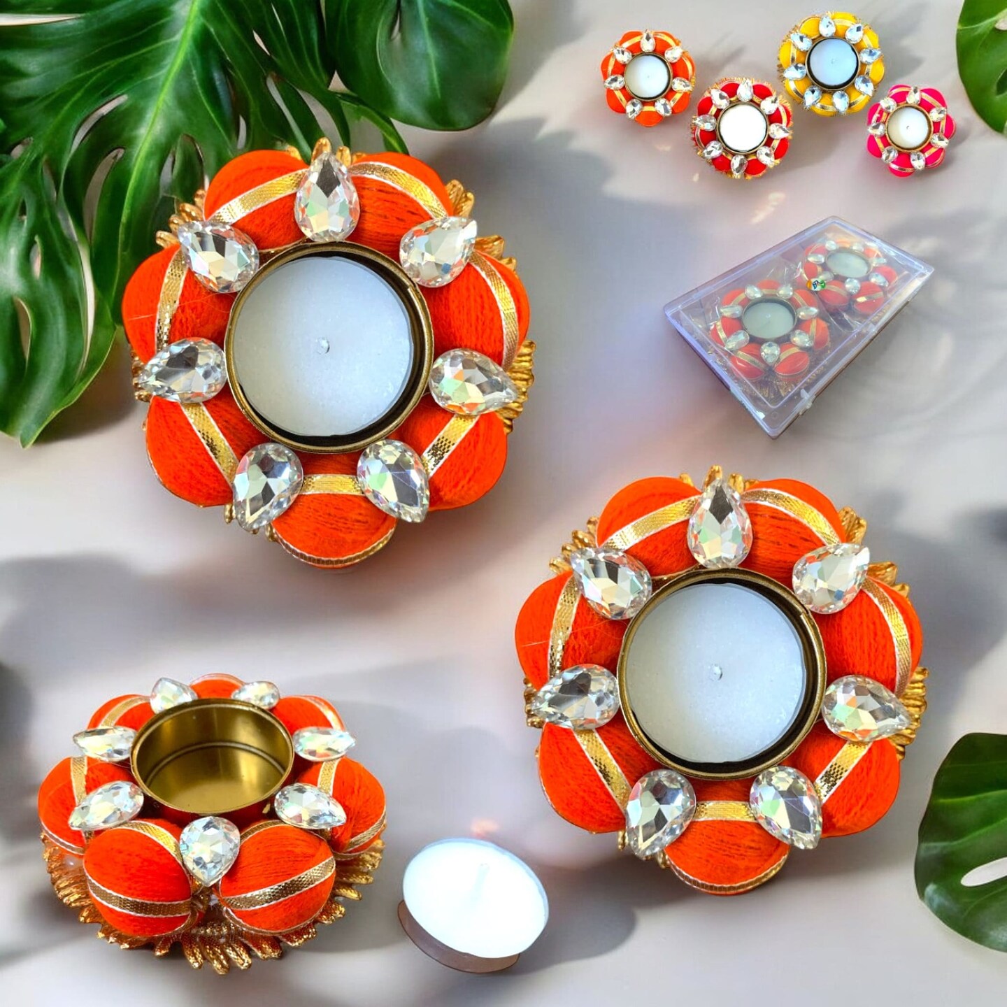Tea Light Candle Holders Indian Decorative Candle Holder for Centerpiece Dining Table Office Home Temple Decor Housewarming Thanksgiving Gift Diwali Decoration Tealight Holder for Christmas