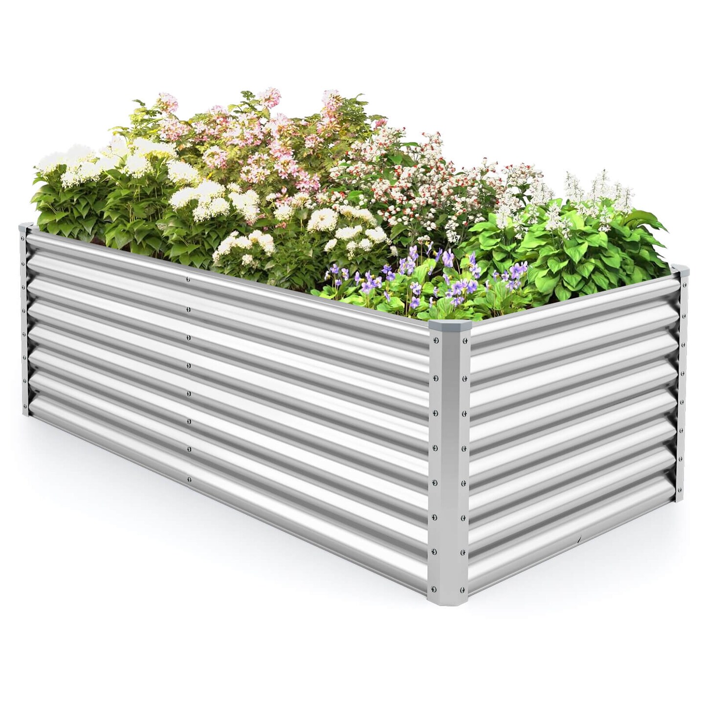 Costway Raised Garden Bed Large Metal Planter Box Kit for Vegetable Herb 6' x 3' x 2'