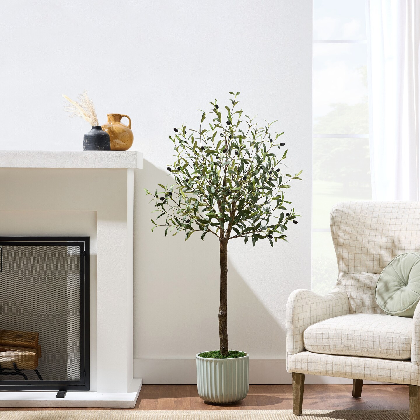 Best Choice Products Artificial Olive Tree, Lifelike Faux Tree, Home Accent D&#xE9;cor w/ Planter Pot, Realistic Trunk