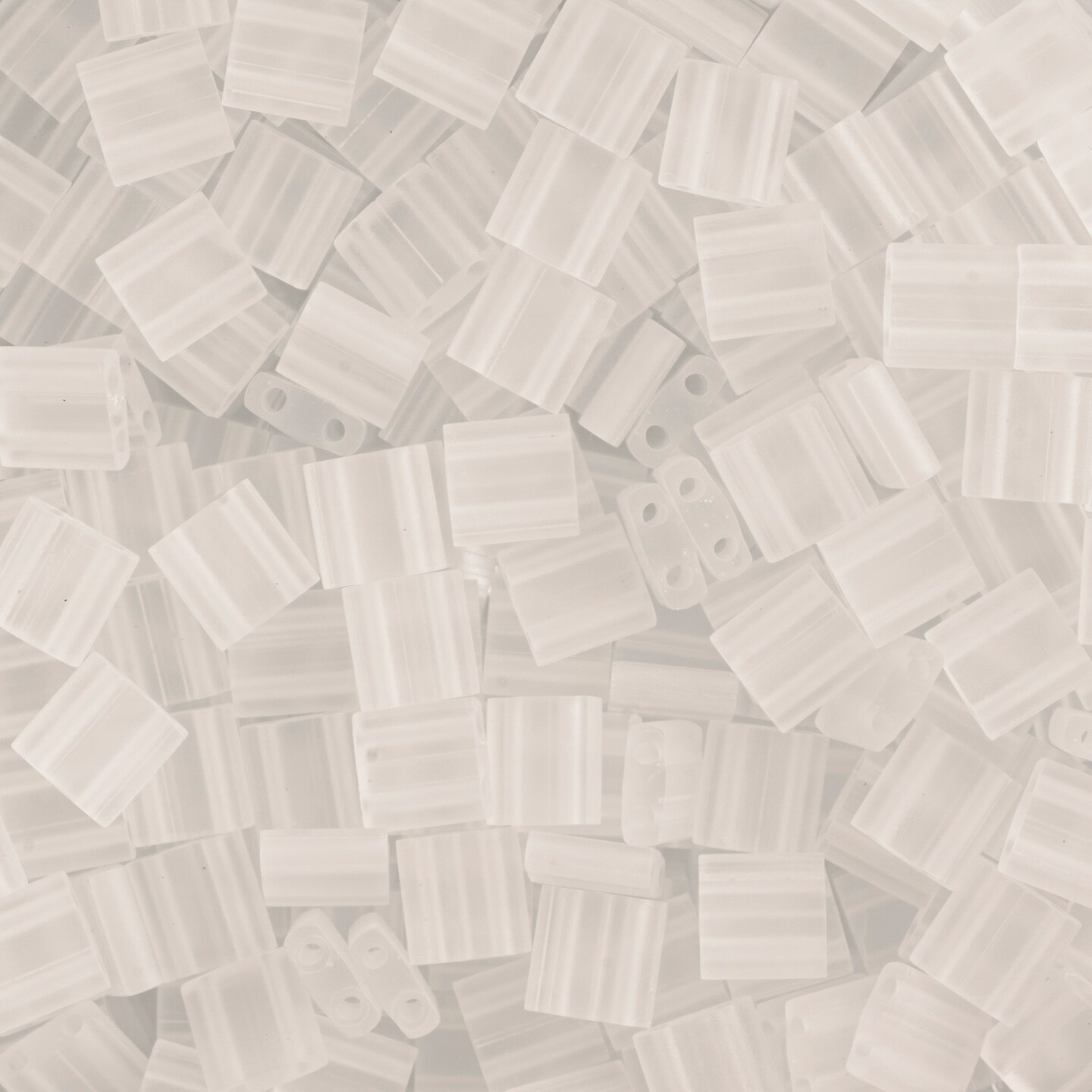 Miyuki Tila 5mm Transparent Matte Glass Beads, 5.2g