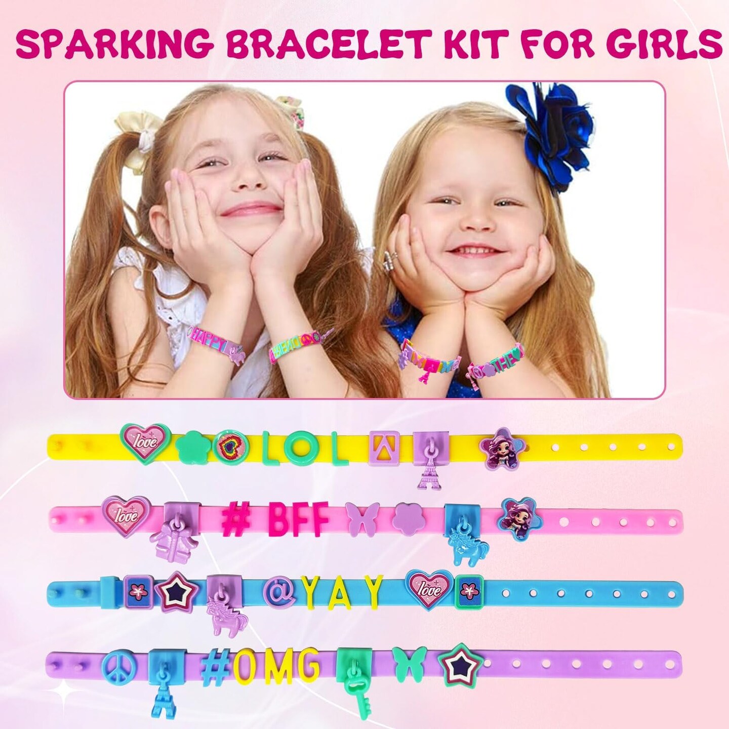 Art &#x26; Craft Kits for Kids, DIY Friendship Bracelet Making Kit for Girls