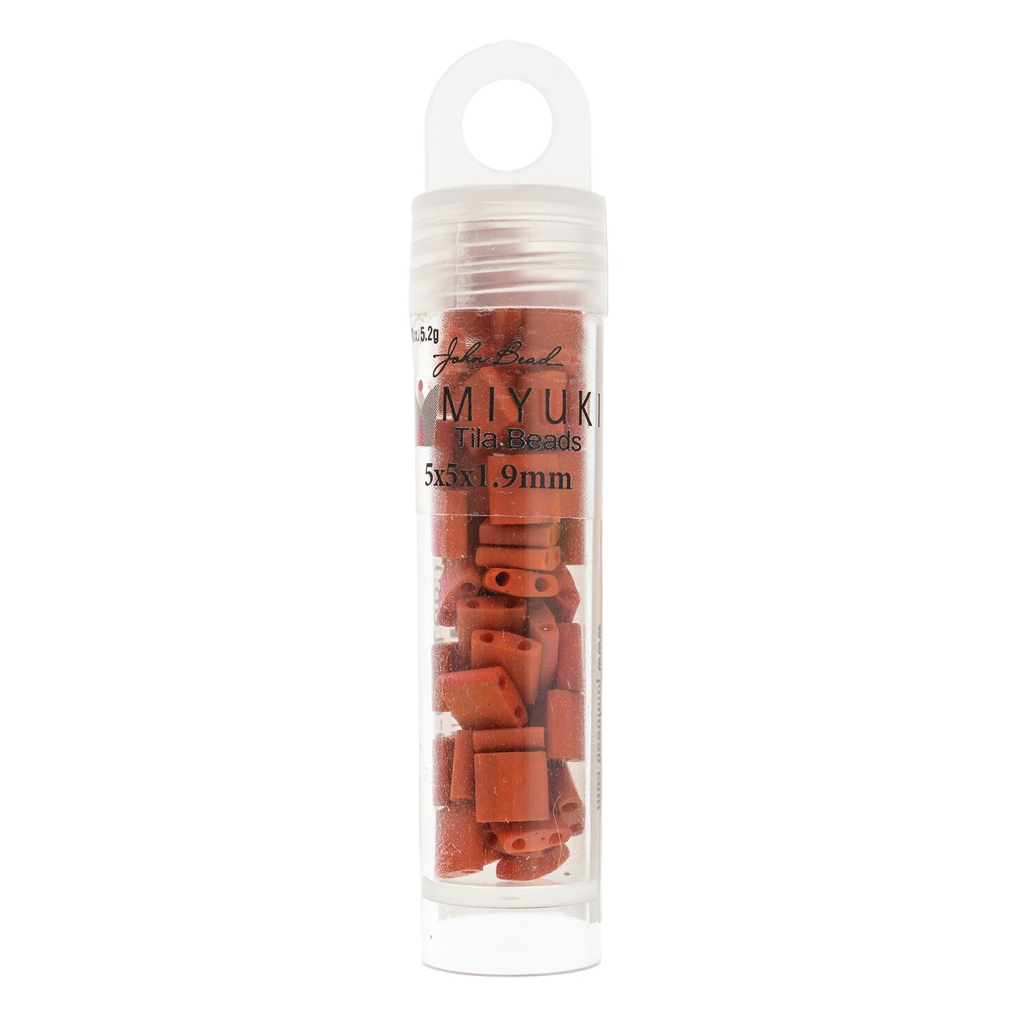 Miyuki Tila 5mm Opaque Matte Glass Beads, 5.2g
