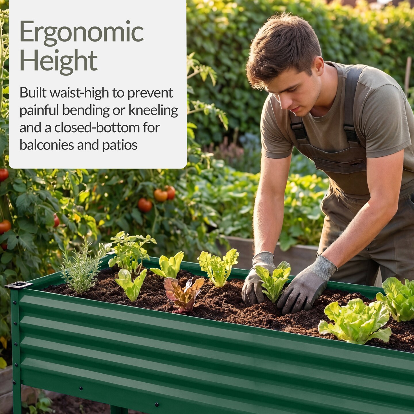 Best Choice Products 48x24x30in Elevated Galvanized Metal Garden Bed w/ Corner Protectors
