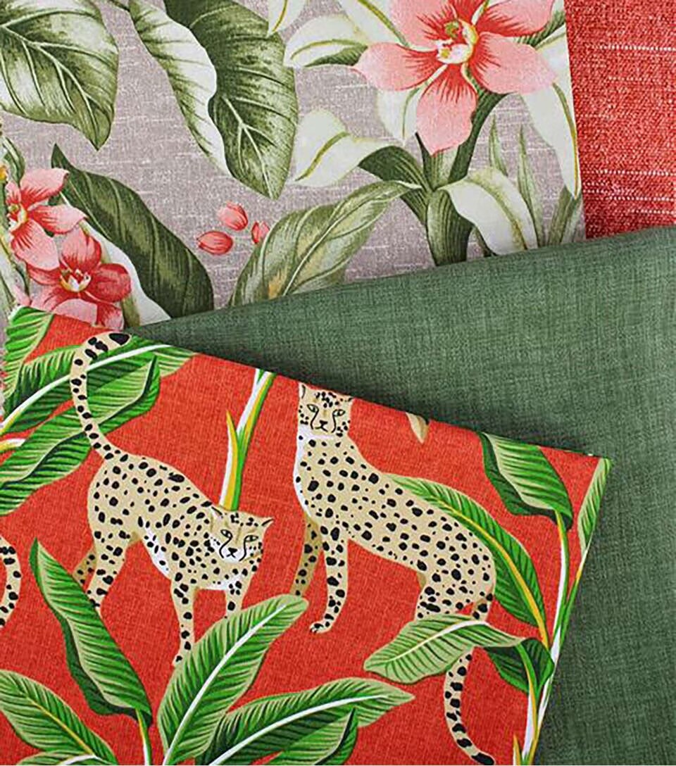 Richloom Solarium TAHITI SUNRISE - Outdoor/Indoor Fabric-UV, Tear, and Stain Resistant. Water Repellent (List Price Is Per Yard)