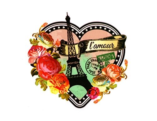 Paris Valentine&#x27;s Day Heart Edible Cake/Cupcake Topper for 8 inch round cake or larger
