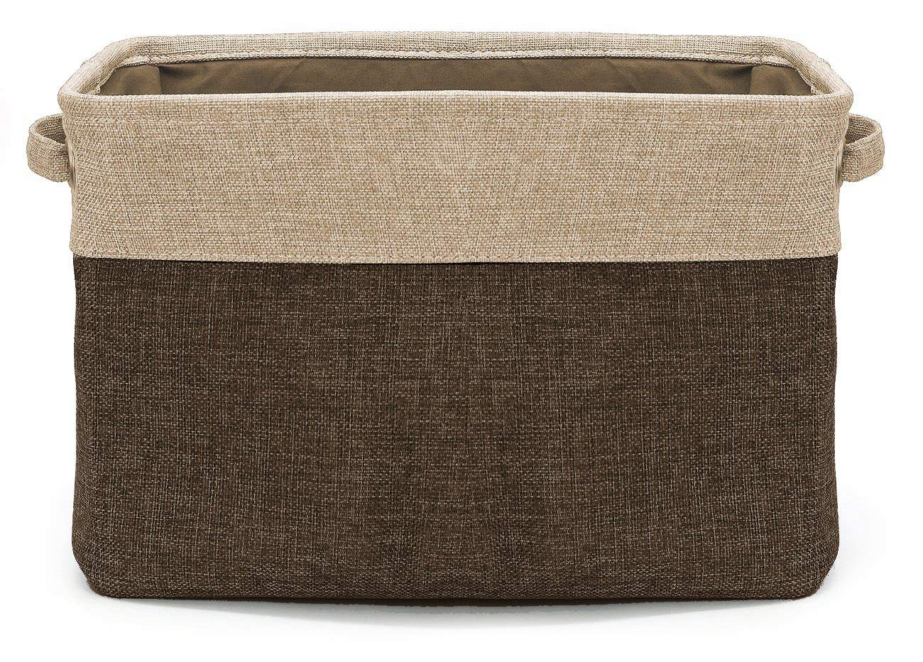 Sorbus Fabric Storage Bins for Shelves - 15 Inch Sturdy Collapsible Storage Bins with 2 Handles, Foldable Baskets for Organizing Home, Closets, Shelf, Toys, Clothes, Large Decorative Storage Baskets