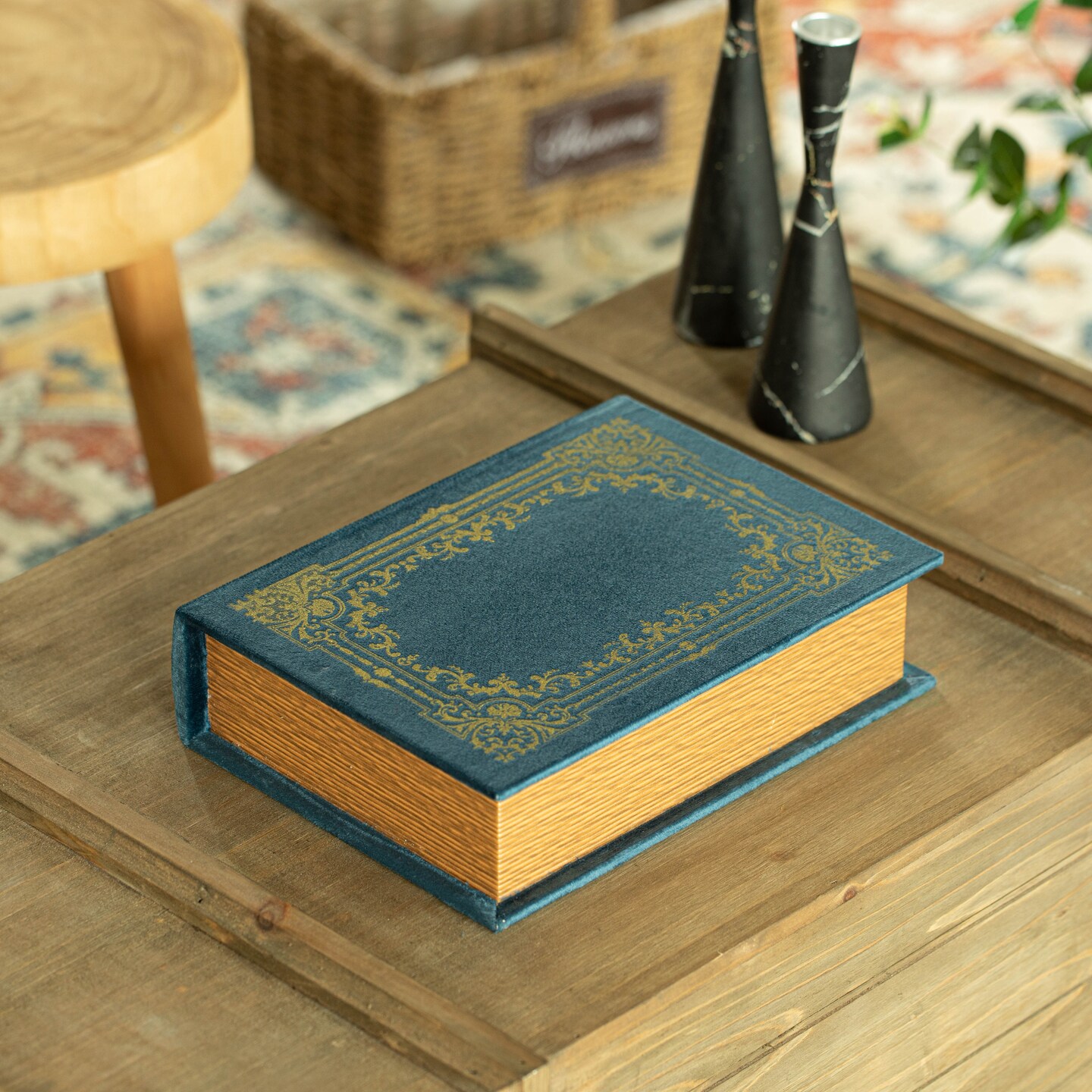 Vintiquewise Set of 4 Vintage Book Design Decorative Boxes – Wedding Card Boxes, Keepsake Boxes, Craft Storage, Jewelry Organizers, Safe Boxes, Table Decor, or Simply as Decorative Storage