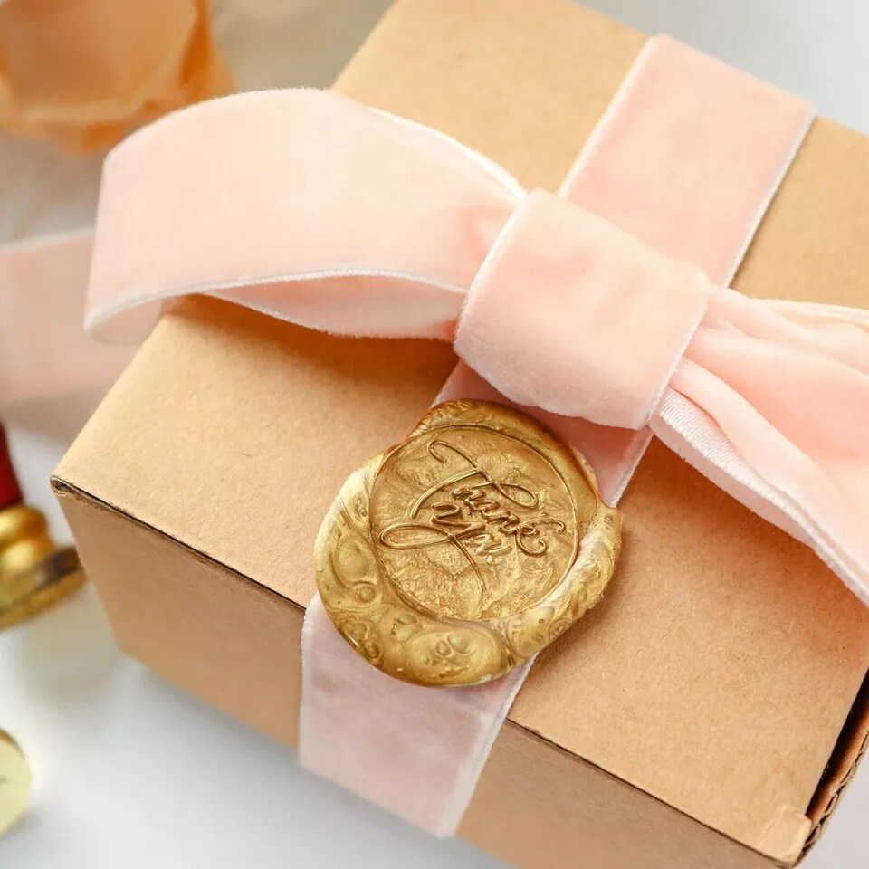Gold Silver With Love and Thank You Envelope Wax SEAL STAMP Party Events Set
