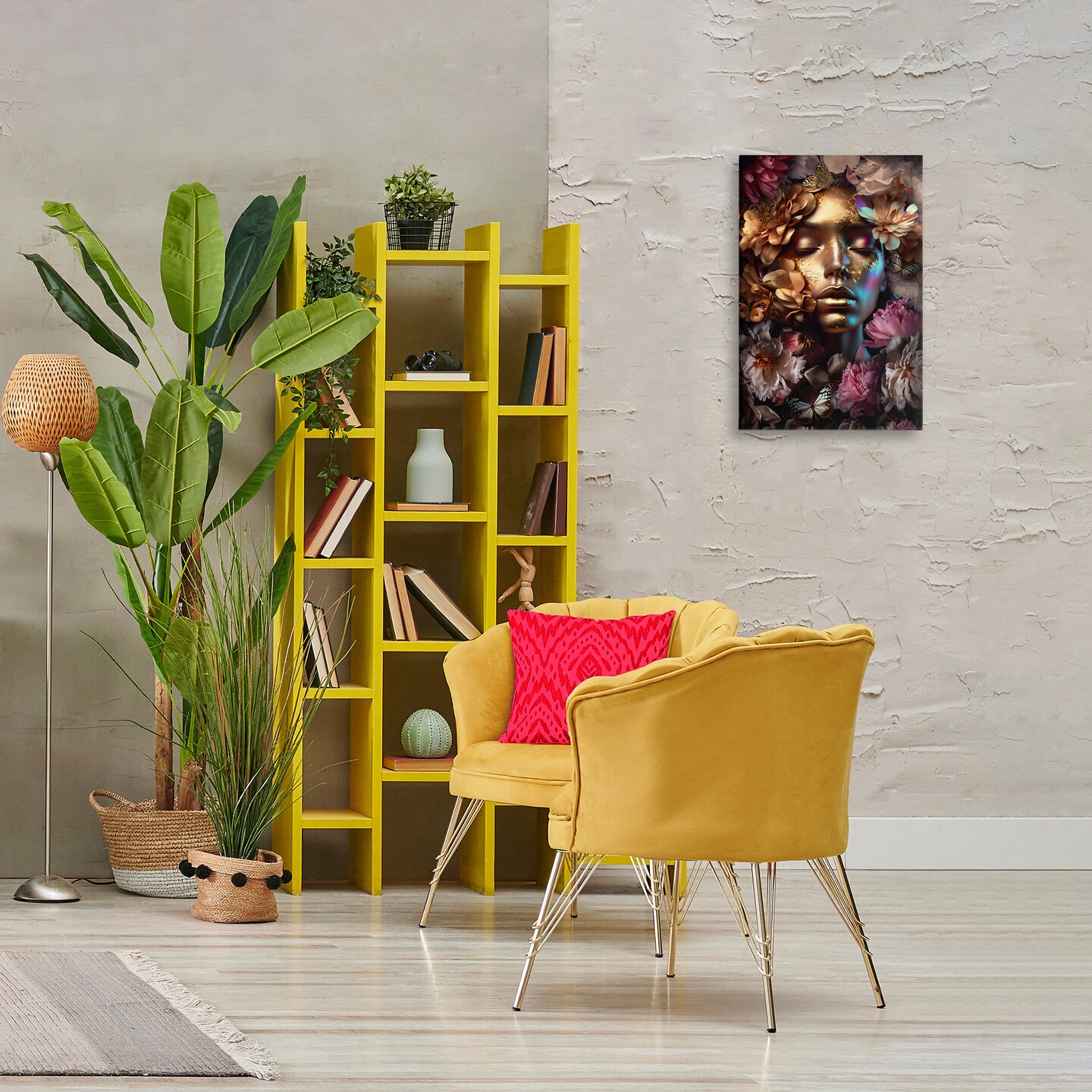 Stupell Industries Lavish Floral Face Canvas Wall Art Design by Reinders