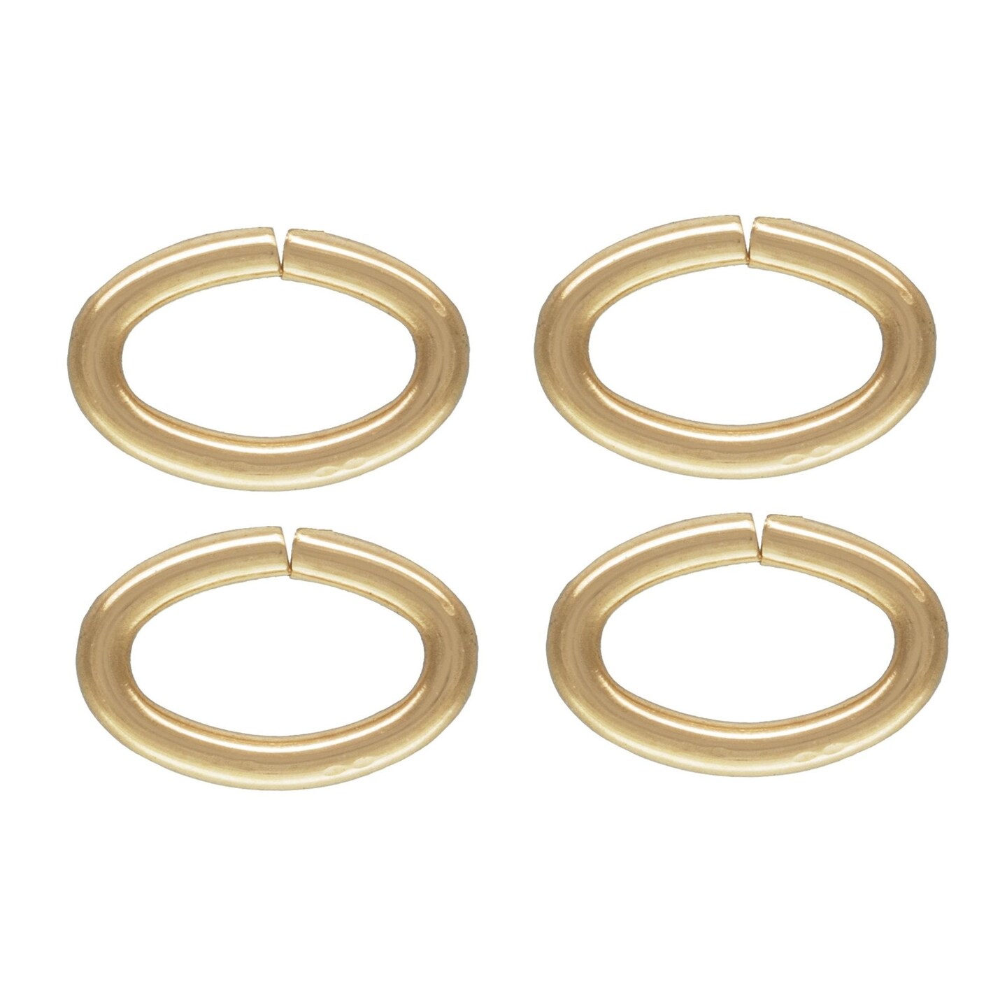 JewelrySupply Oval Jump Ring 5.5x3.6mm Open Gold Filled (4-Pcs)