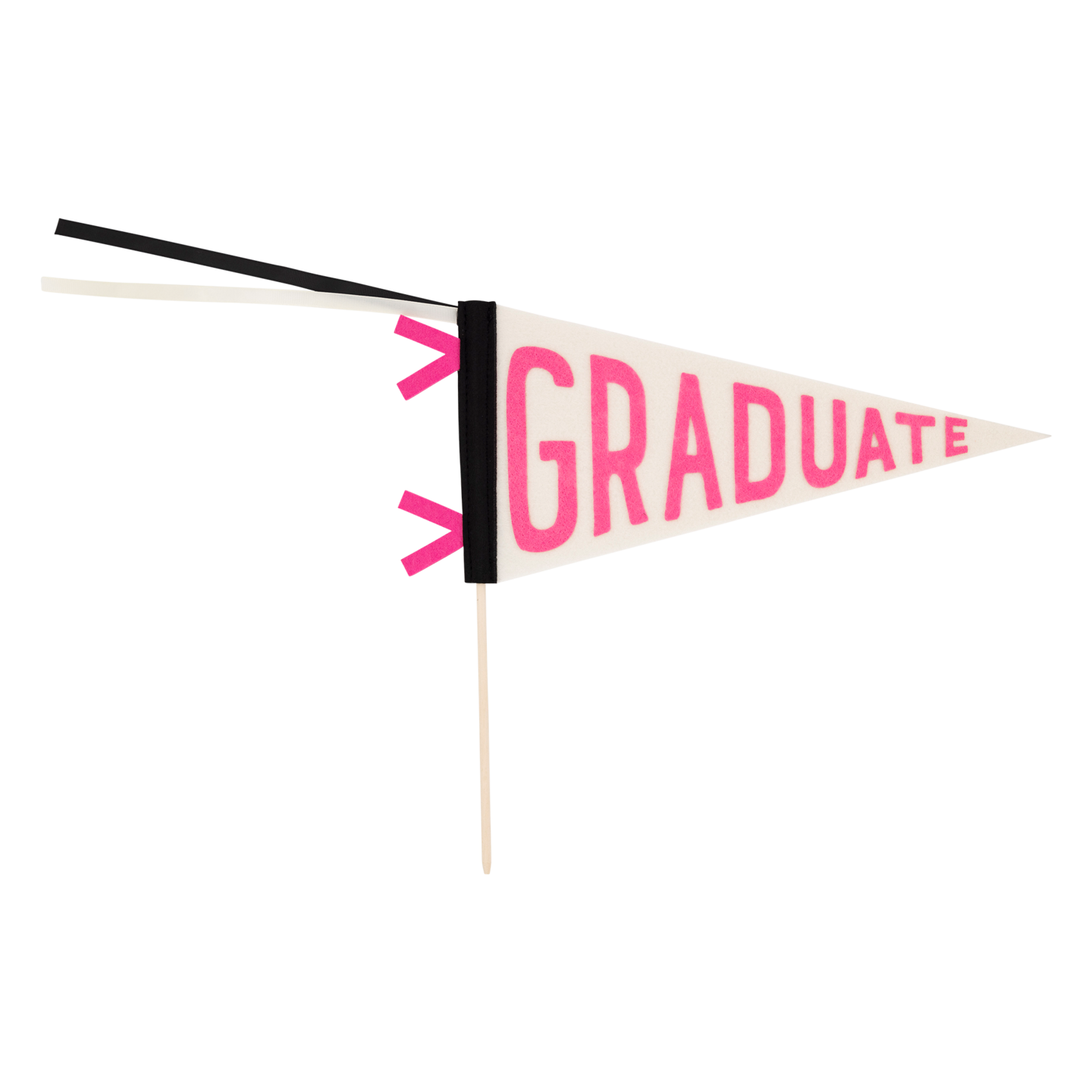 PINK GRADUATE FELT PENNANT FLAG