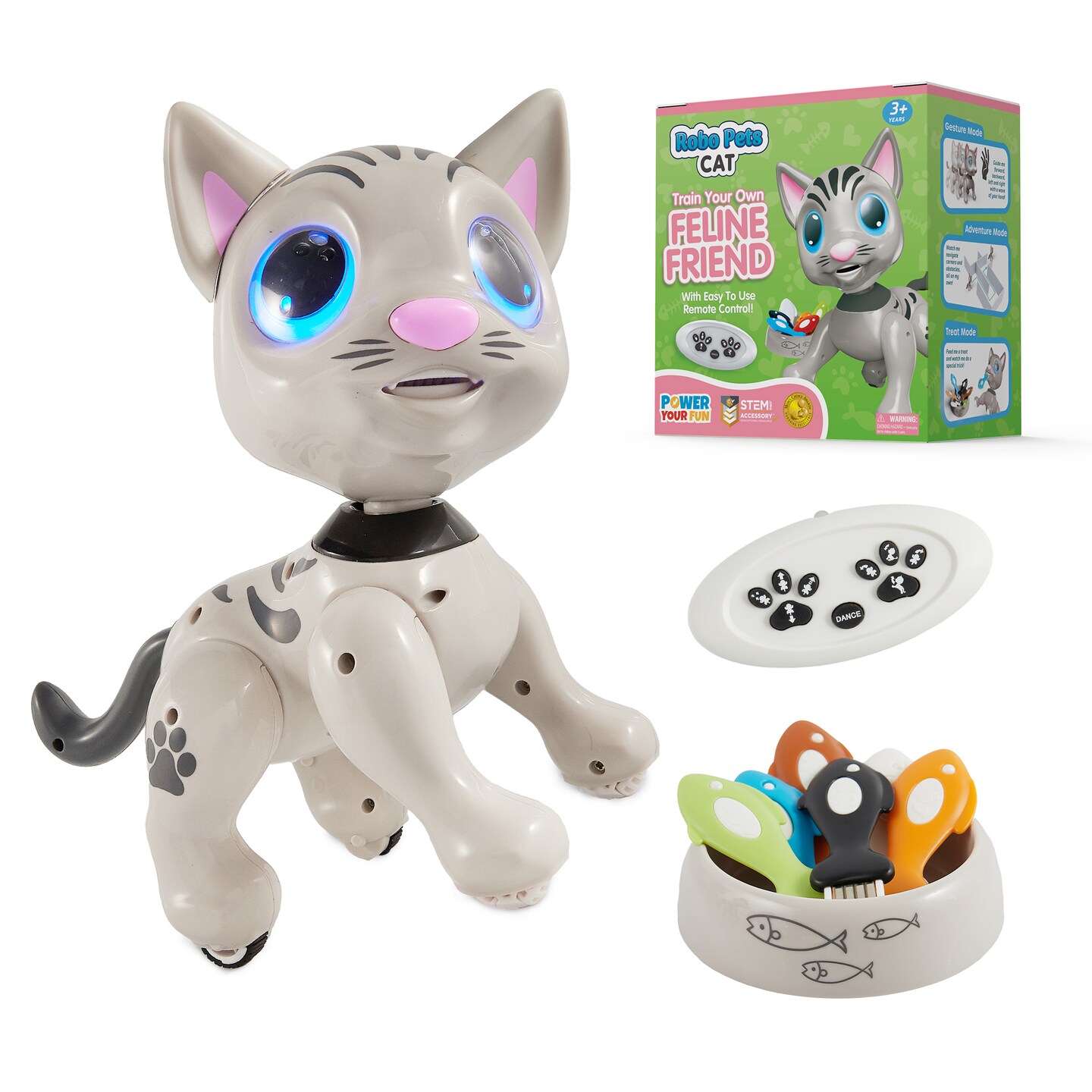 Power Your Fun Robo Pets Robot Cat - Gray