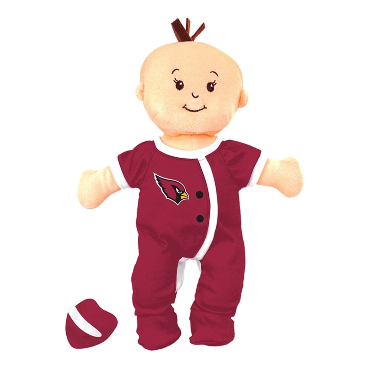Arizona Cardinals Baby Fan Doll 12 Inch Plush Soft Fabric Magnetic Pacifier