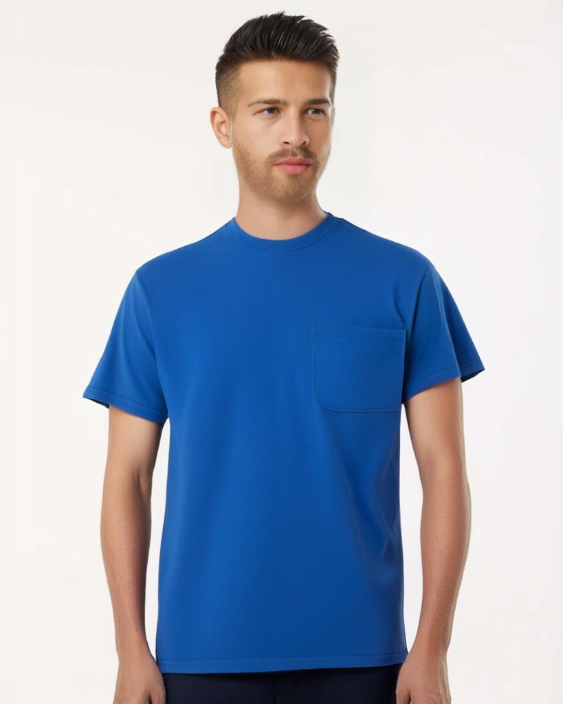 Gildan Heavy Cotton Pocket Crewneck Short Sleeve T-Shirt for DIY Projects & Everyday Wear Cotton Tee