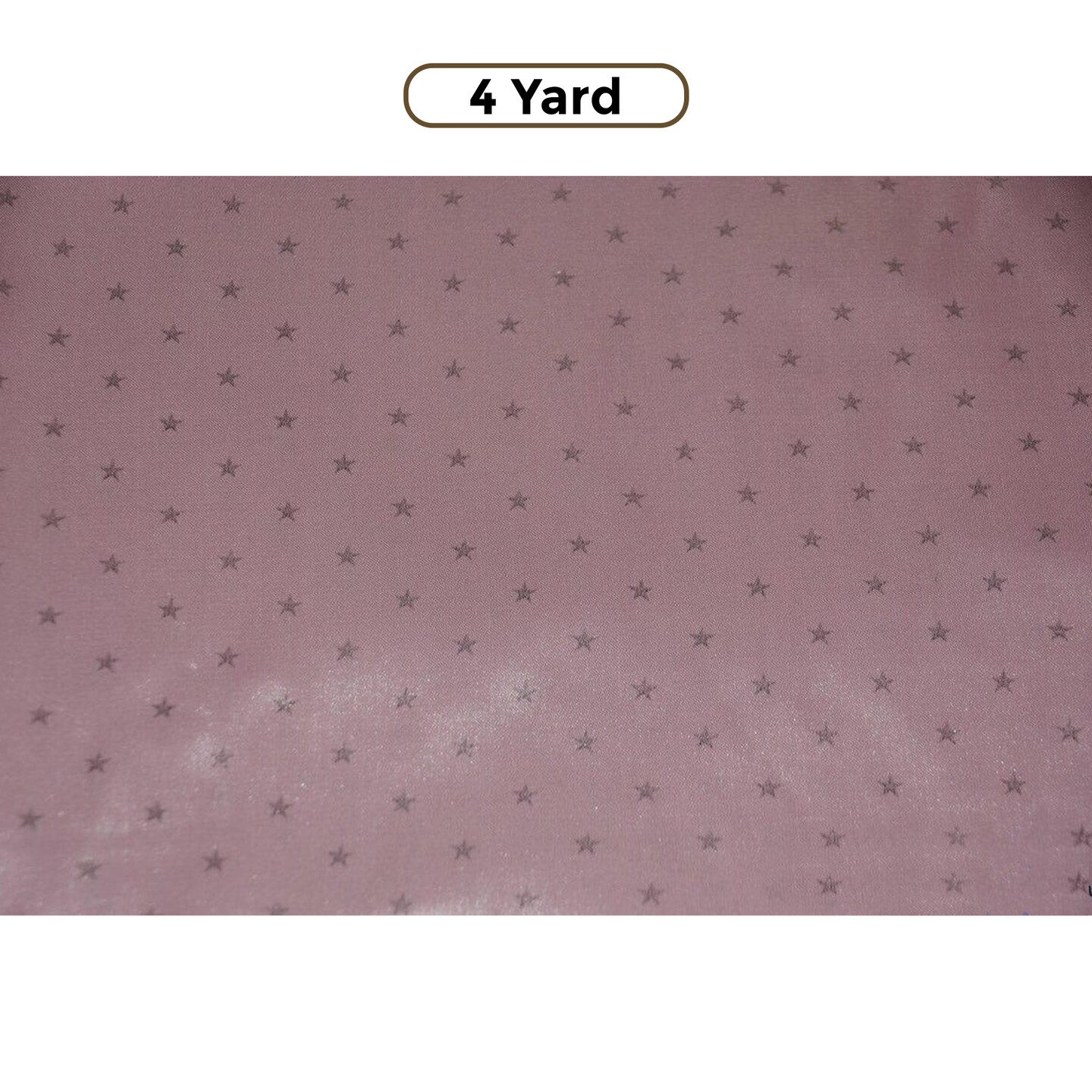 Mini Star Silky Satin Fabric 60&#x22; Wide Pink Silver Star