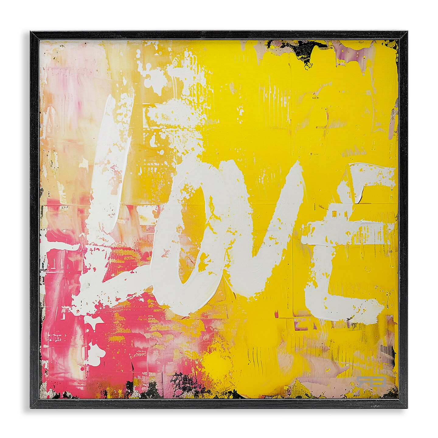 Stupell Industries Urban Love Paint Style Framed Giclee Wall Art Design by RB