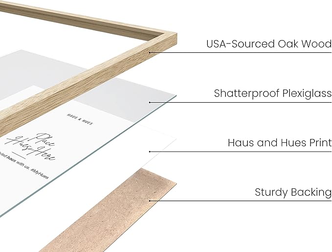 Solid Oak 4x6 Picture Frame for Wall or Tabletop Set of 3-4x6 Picture Frame Collage, Beige Gallery Wall Frame Set, 4x6 Picture Frames, Photo Frames 4x6, Wooden Picture Frames 4x6