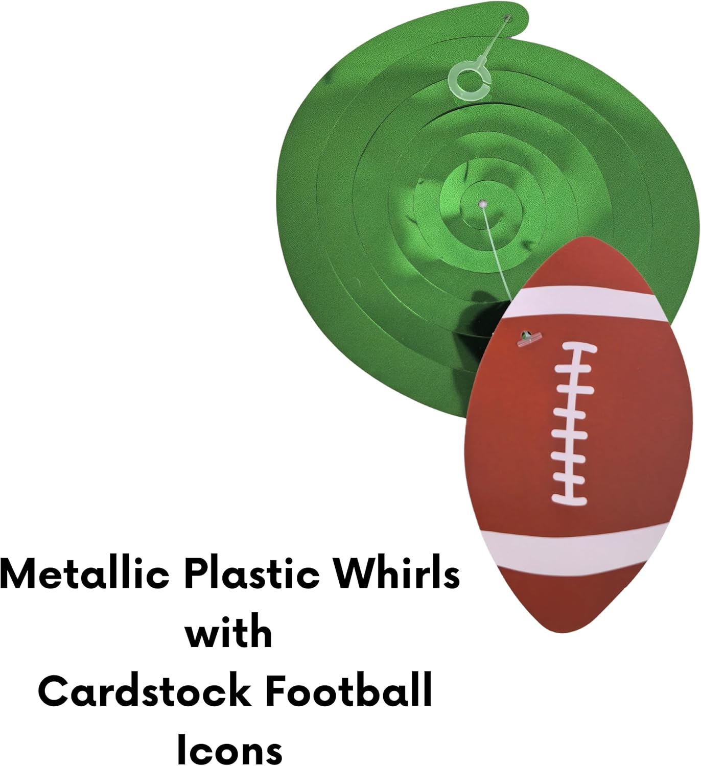 4E&#x27;s Novelty 10 Pcs Hanging Swirl Decorations &#x2013; Football Party Supplies, Football Birthday Party Decorations, Football Themed Party Decorations