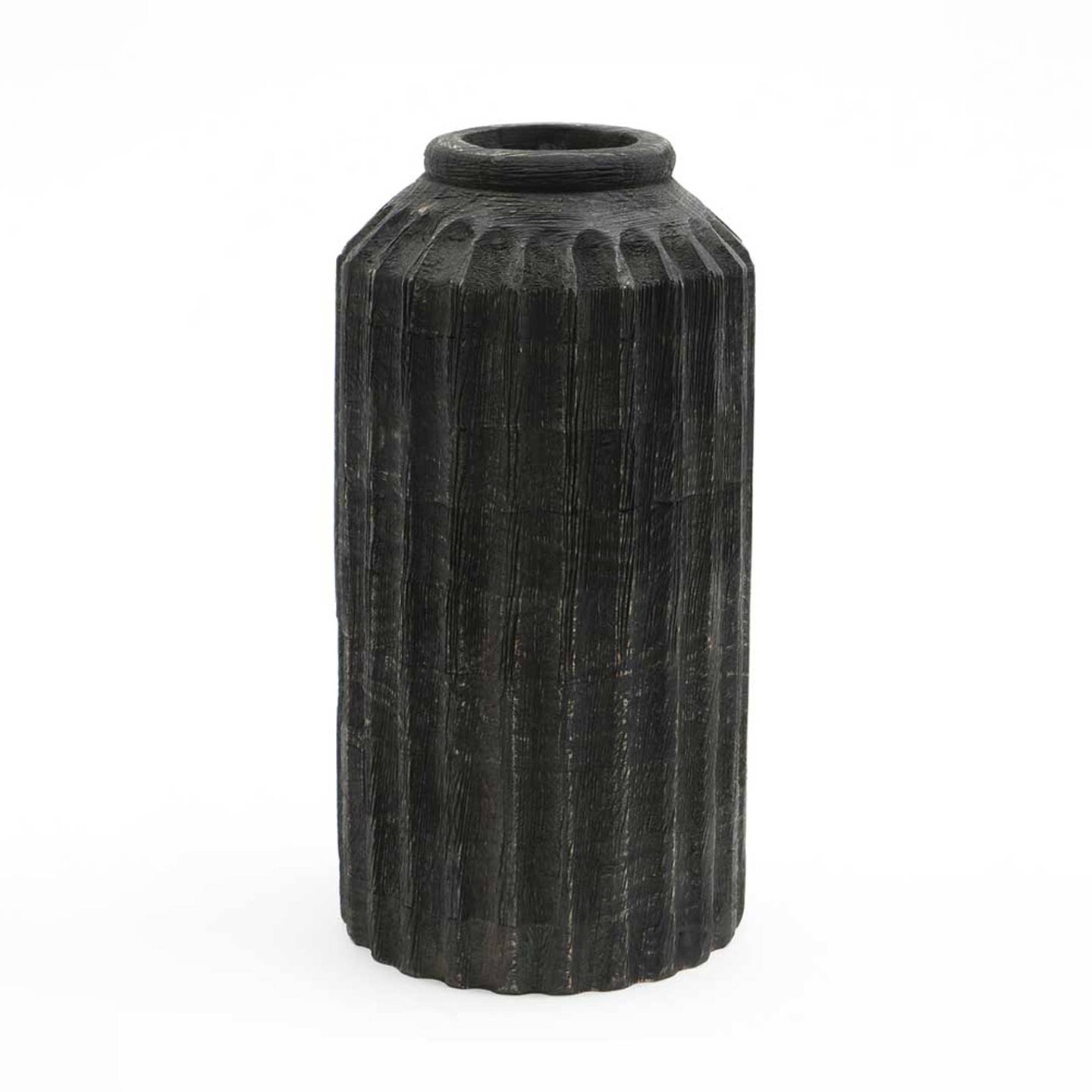 Decorative Handcrafted Accent Wood Vase