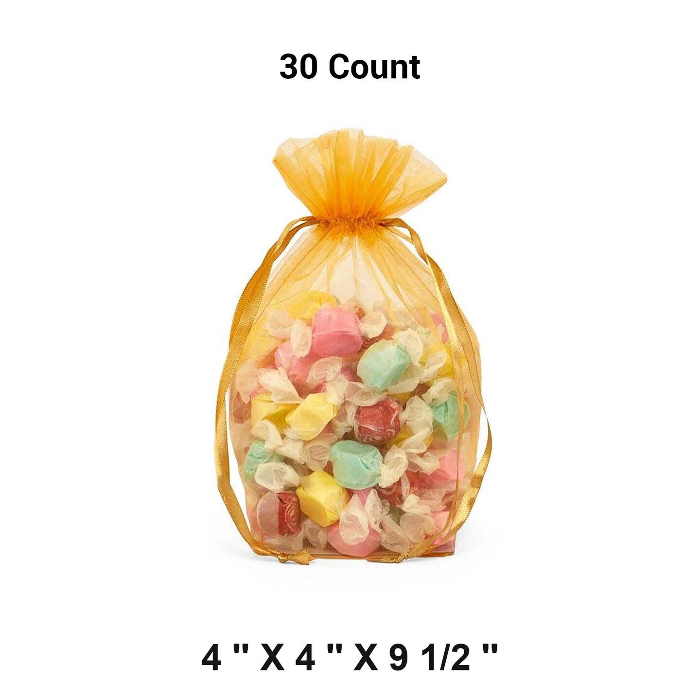 Cardboard Square Bottom Organza Bags 4 '' X 4 '' X 9 1/2 '' for Party Favors