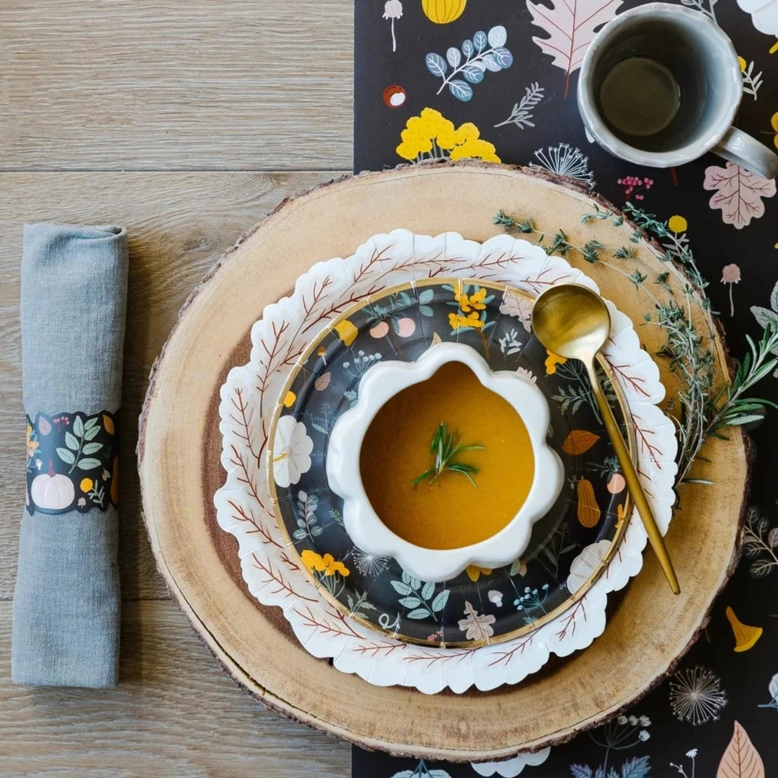 MOODY FALL PAPER NAPKIN RINGS