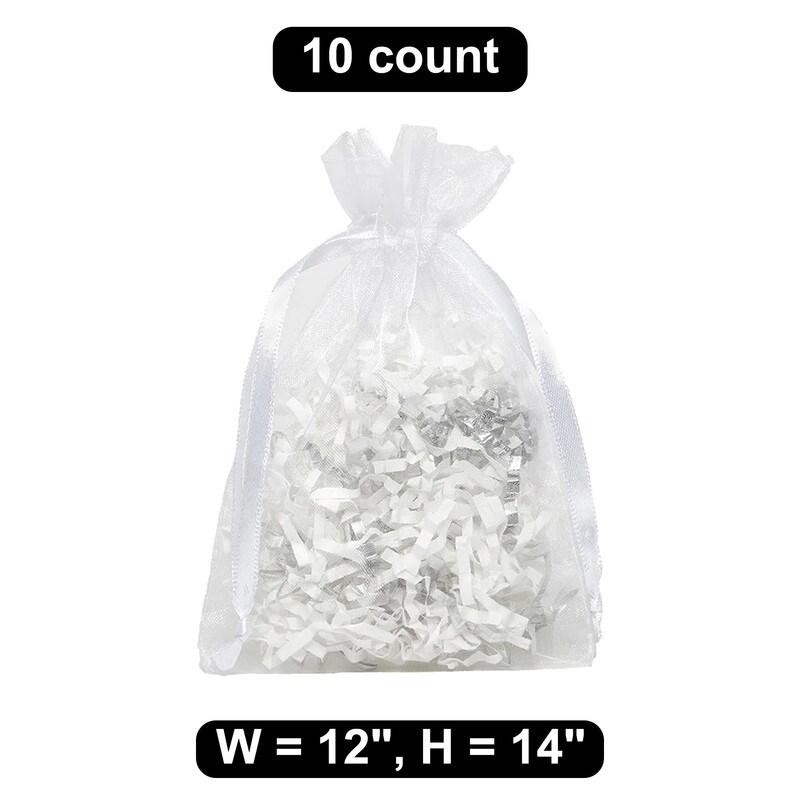 12&#x22; x 14&#x22; Organza Bag Large Capacity for Special Items