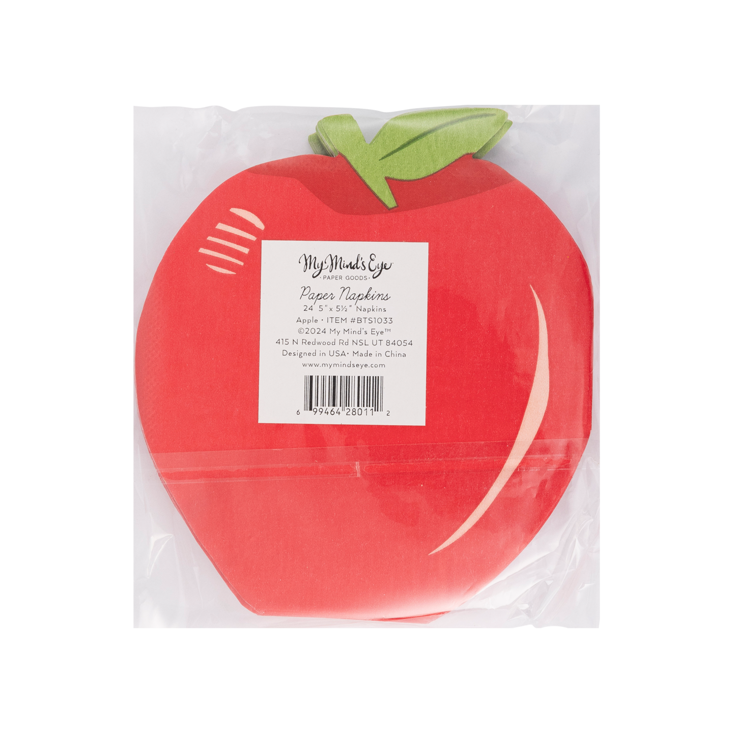 APPLE SHAPED NAPKINS