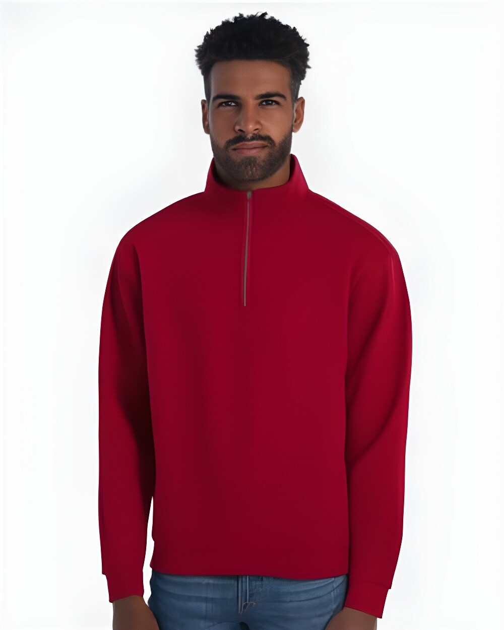 JERZEES&#xAE; Nublend Cadet Collar Quarter-Zip Long Sleeve Sweatshirt