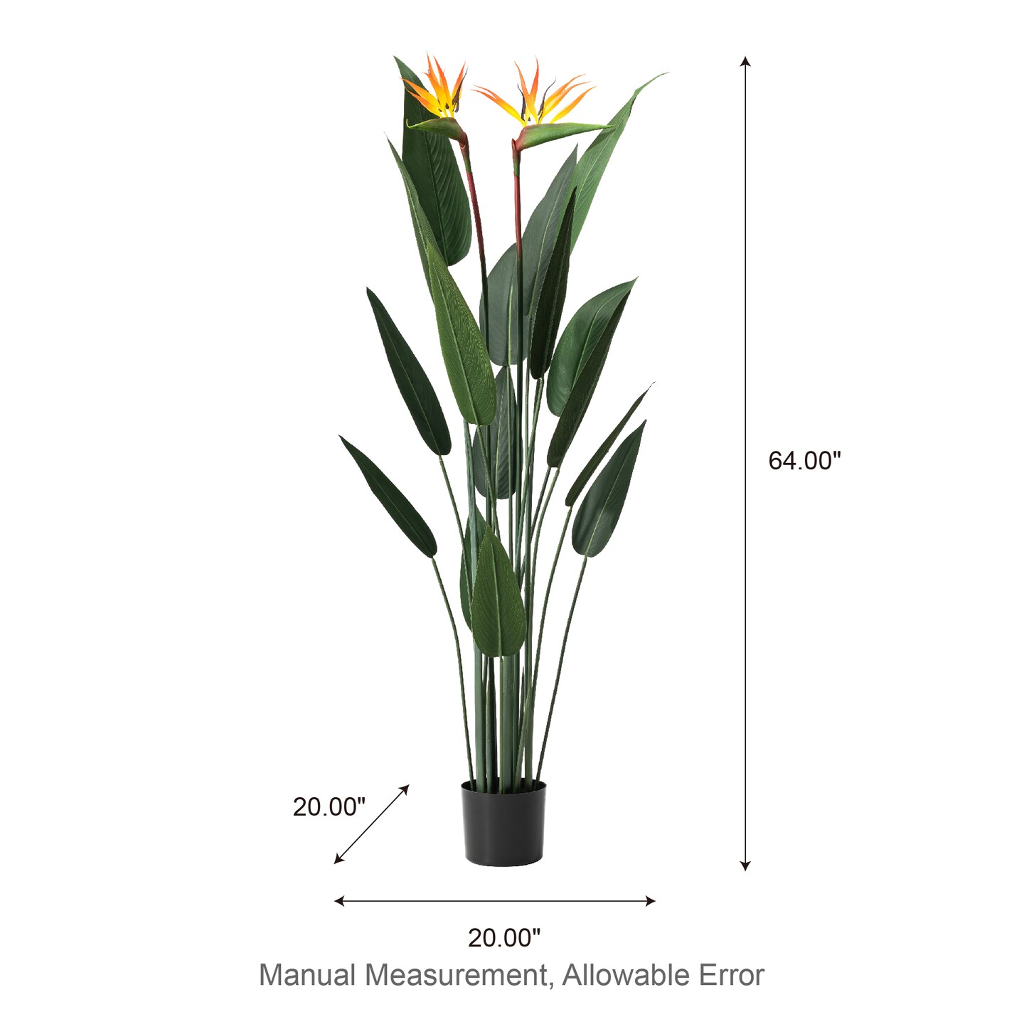 5.25ft. Faux Bird of Paradise Simulates Plants in Pot
