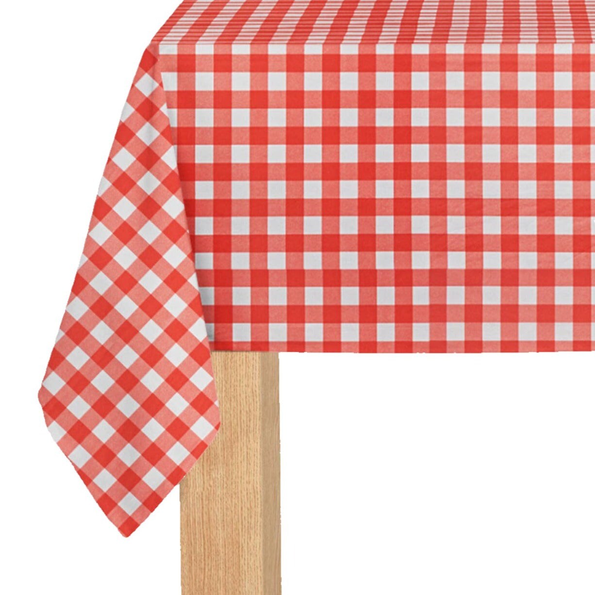 RED GINGHAM PAPER TABLECLOTH