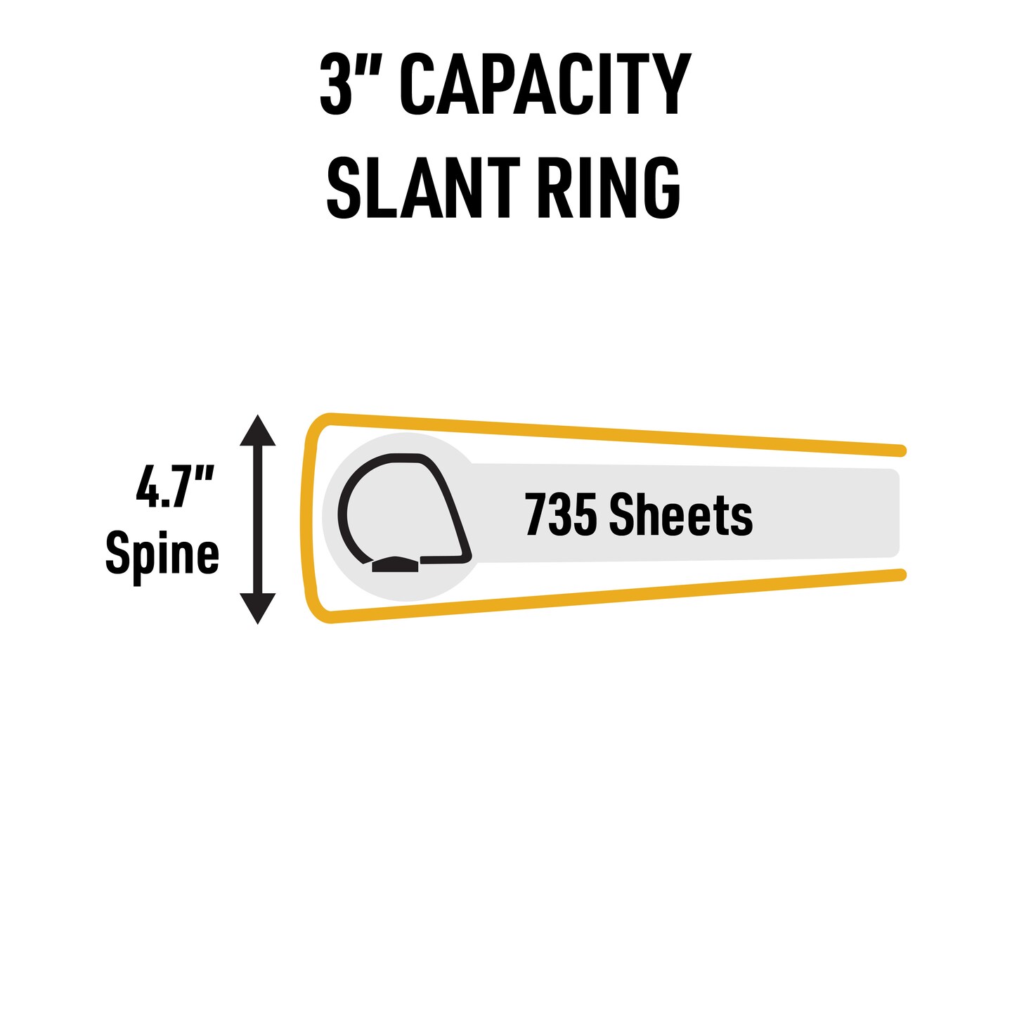 Avery UltraDuty SDS Binder with Chain, Durable Poly Binder, 3&#x22; Slant Ring, Holds 735 Sheets (77713)