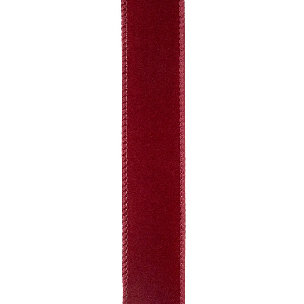 Outdoor Ribbon --- 1-1/2 inch x 10 yards - Value Velvet Wired Edge Ribbon -- Burgundy Color