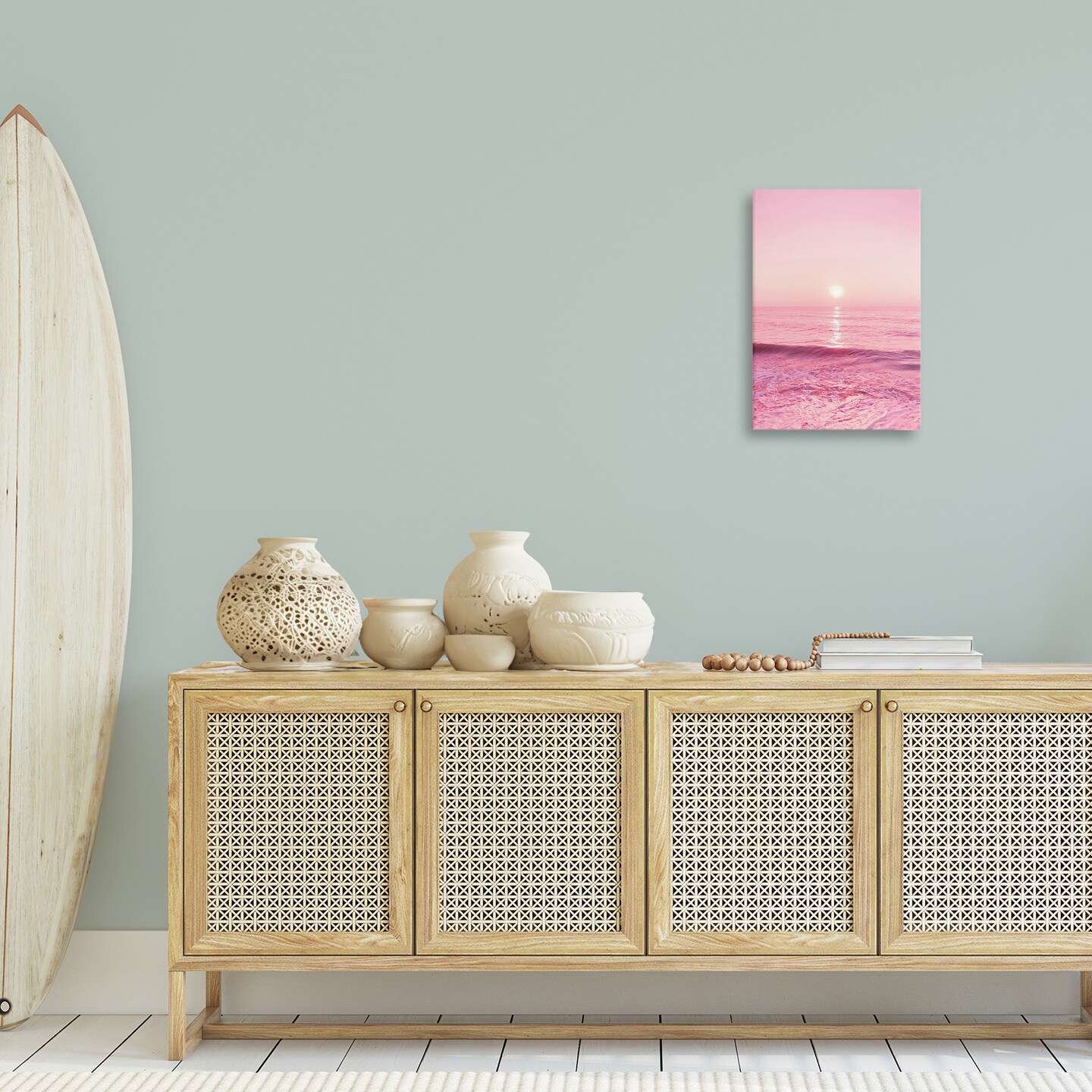 Stupell Industries Peachy Pink Sunset Canvas Wall Art Design by Nataly White