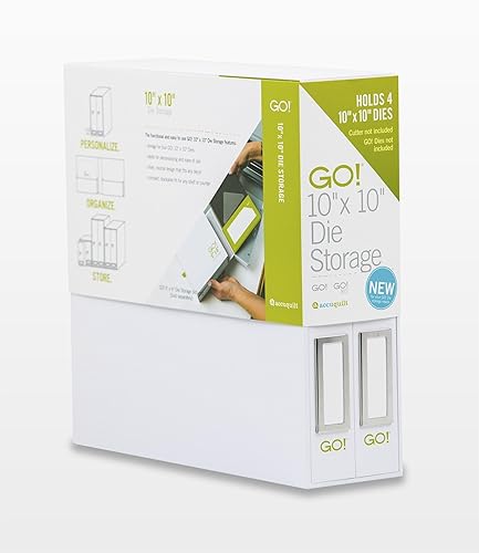 AccuQuilt GO! Die Storage Folders - 10&#x22; x 10&#x22; | Organize Sewing and Quilting Dies | Dust-Free Storage Solution for Quilting Projects | Compact and Stackable Die Storage for Quilters