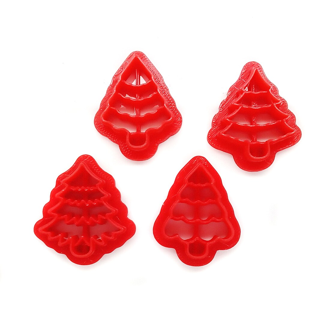 Pine Tree Clay Cutters, 4 pc, Tiny Cute Christmas Tree Shapes, Adorabilities