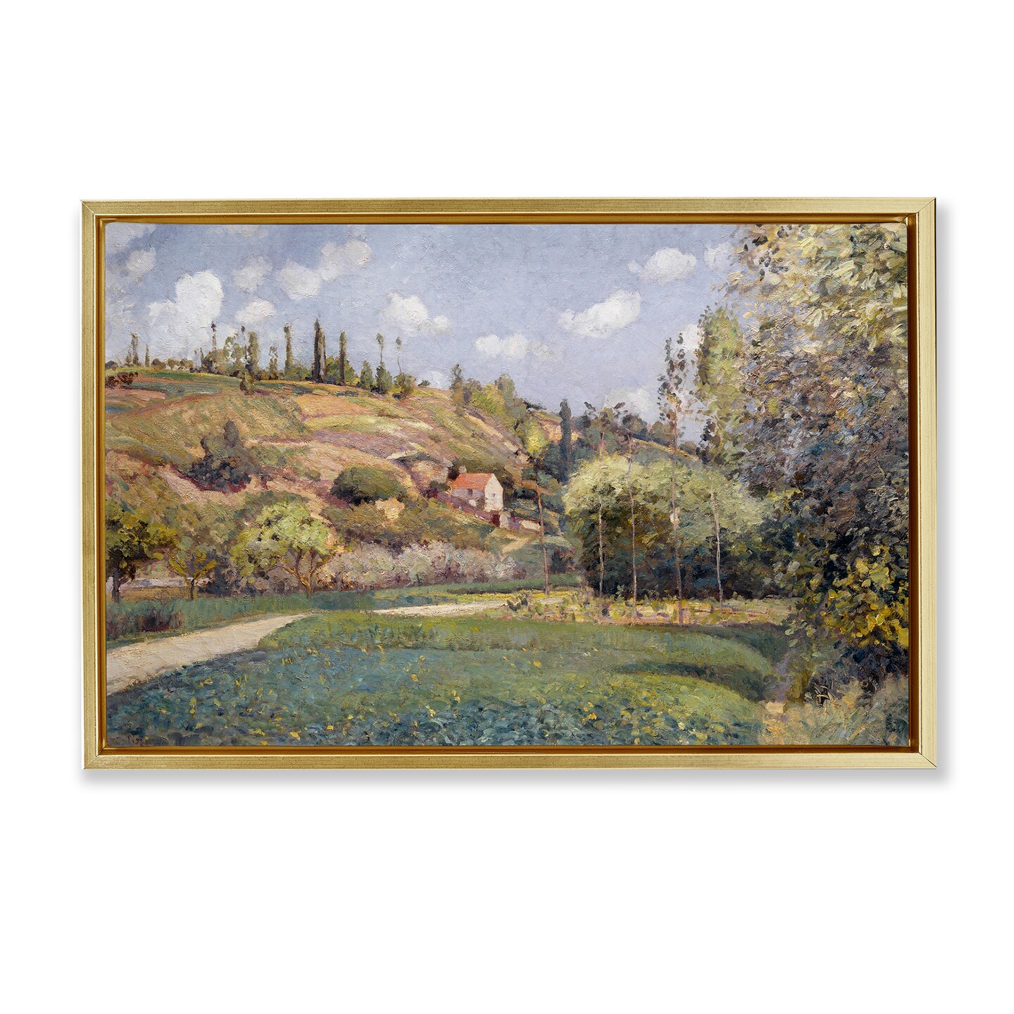Stupell Industries Rolling Green Hillside Framed Floater Canvas Wall Art Design by CAD Designs