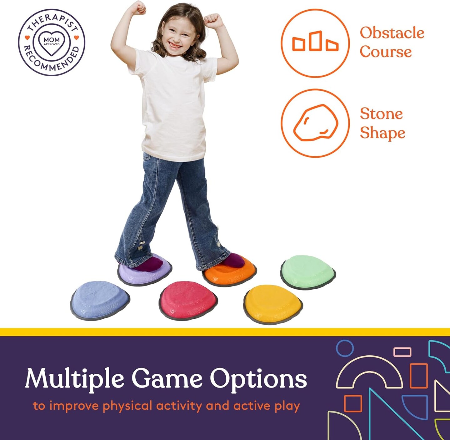 Special Supplies Rock Shaped Stepping Stones for Kids Indoor and Outdoor