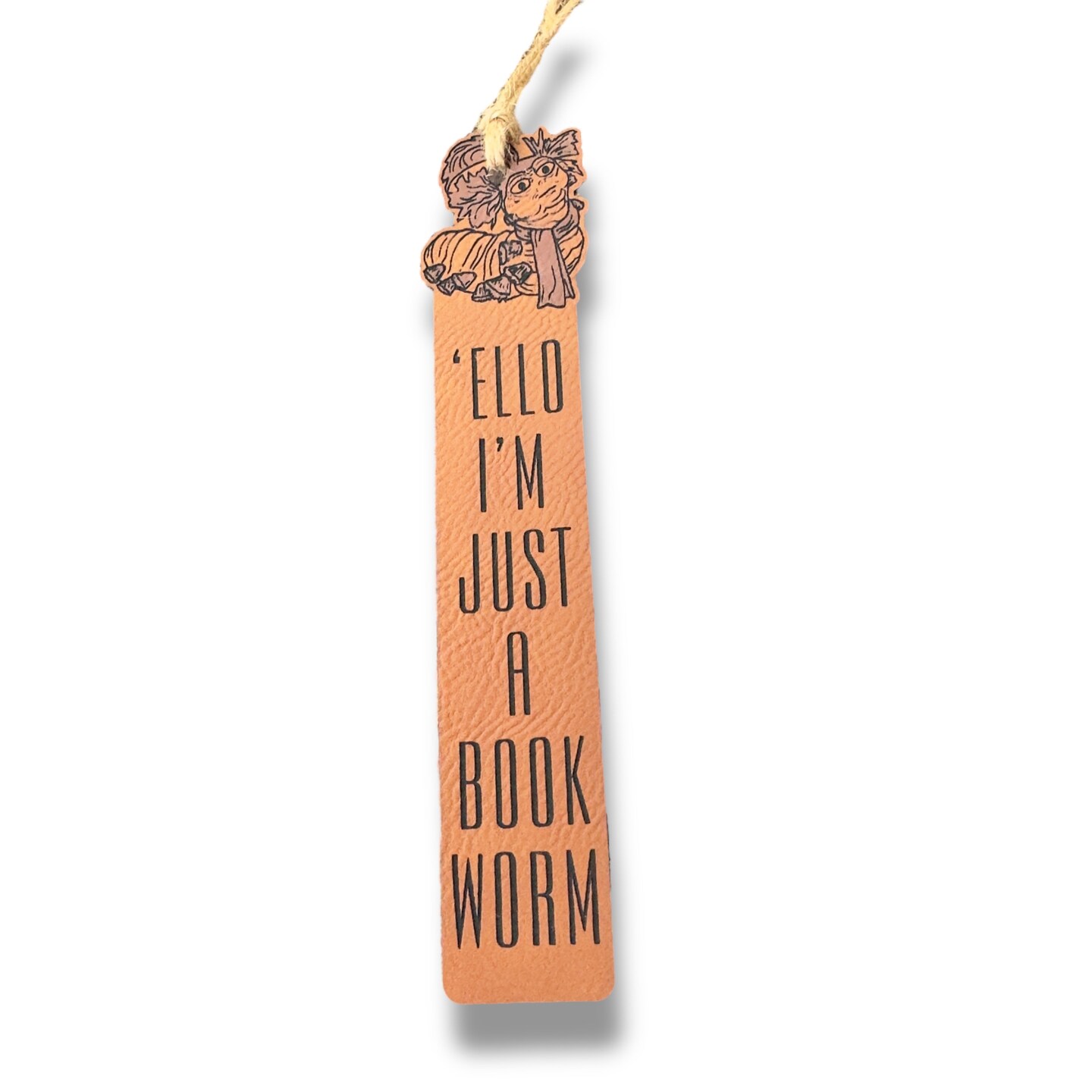 Bookmark - LEATHER - Ello Im Just a Book Worm Bookmark - LEATHER - Ello Im Just a Book Worm