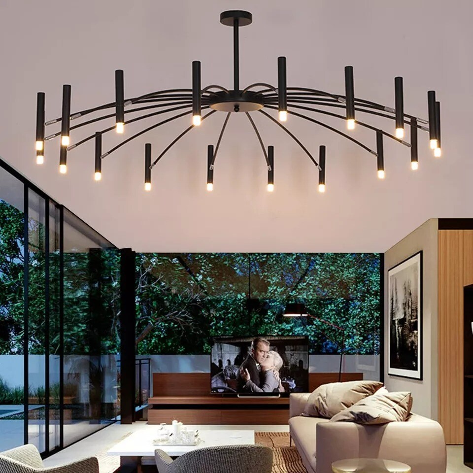18 Light Black Metal Branch Chandelier Pendant Light Fixture D-102CM Home Decor