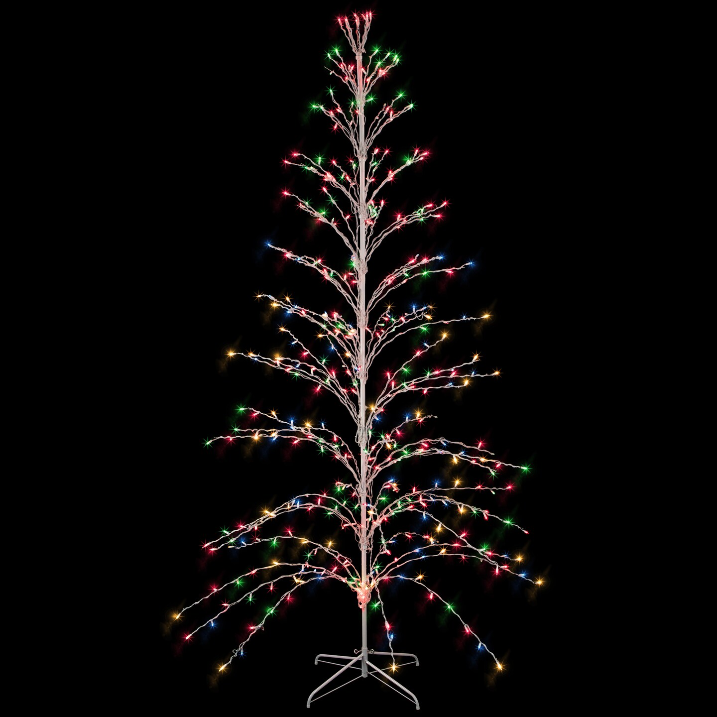 Northlight Pre-Lit Cascade Twig Tree Outdoor Christmas Decoration - 9' - Multicolor Lights