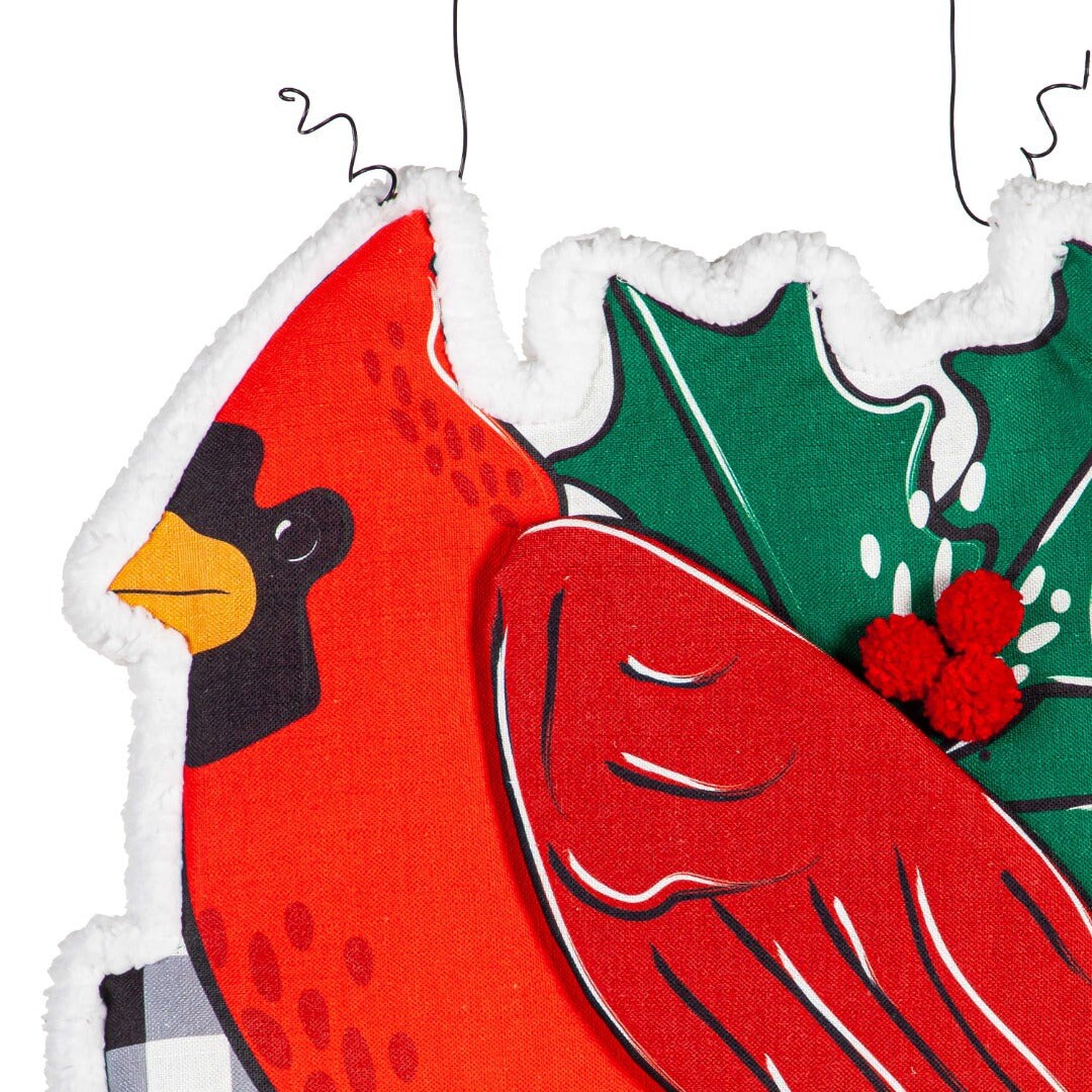 Winter Cardinal Door Decoration Hanger